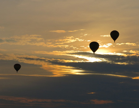hot air balloon nashville tn sunset